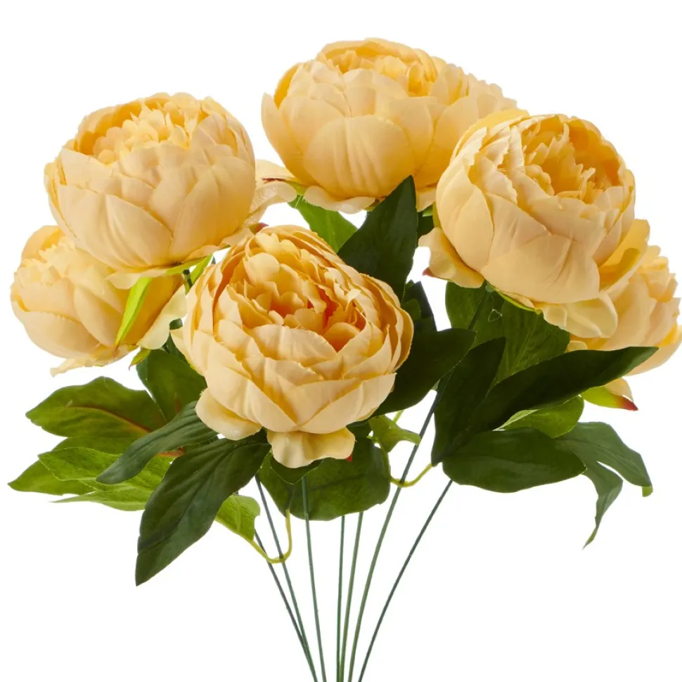 Decostar™ Artificial English Rose Bunch 18½" Peach