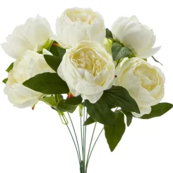 Decostar™ Artificial English Rose Bunch 18½" Ivory