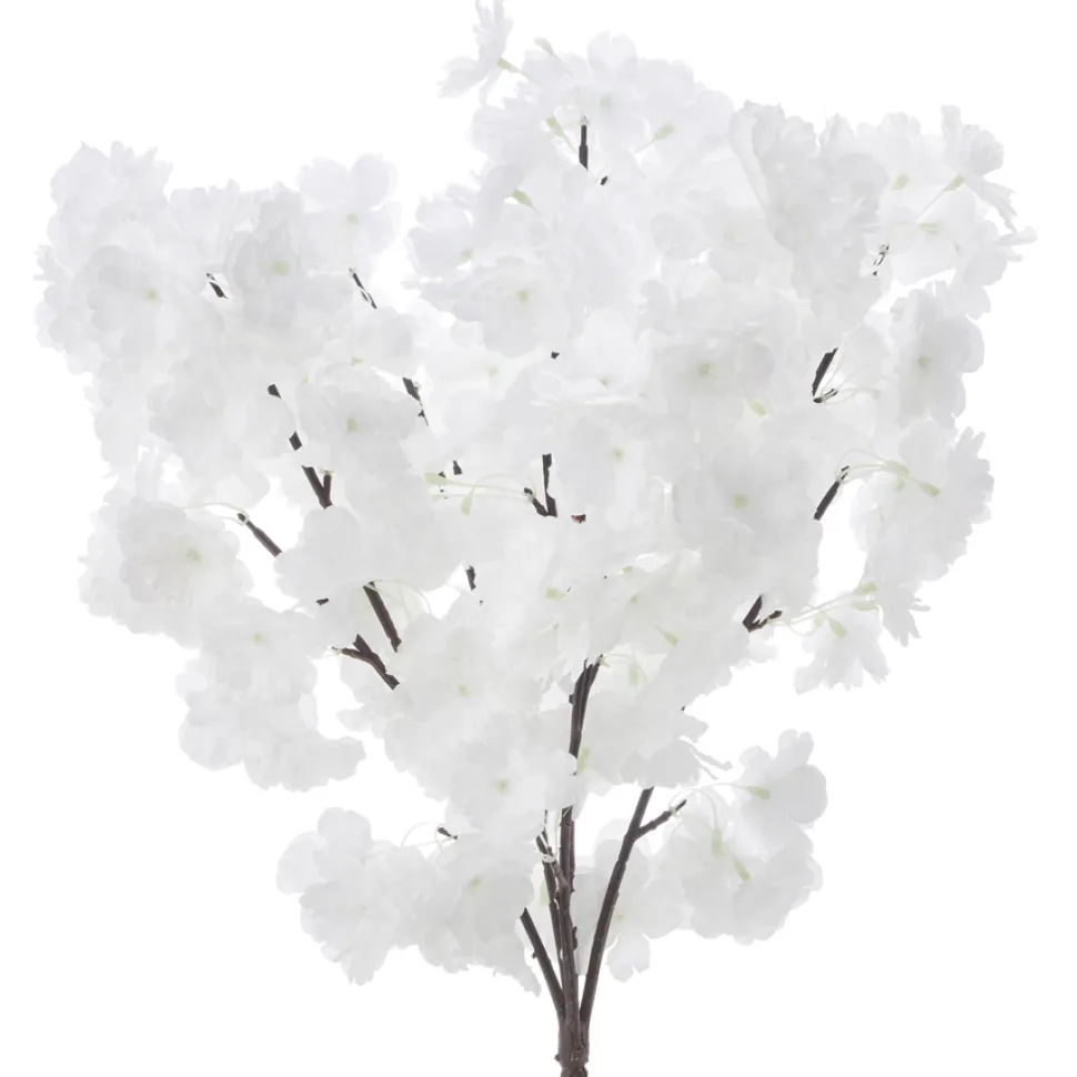 Decostar™ ARTIFICIAL FLOWER W/ GREENERY STEM WHITE
