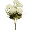 Decostar™ Artificial 6 Head Carnation Bush 12" - White