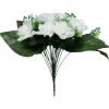 Decostar™ Artificial 13 Head Rose Bush 15" - White