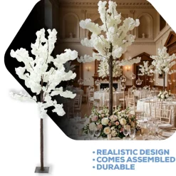 Decostar™ Artificial Hydrangea Tree - 69" - White