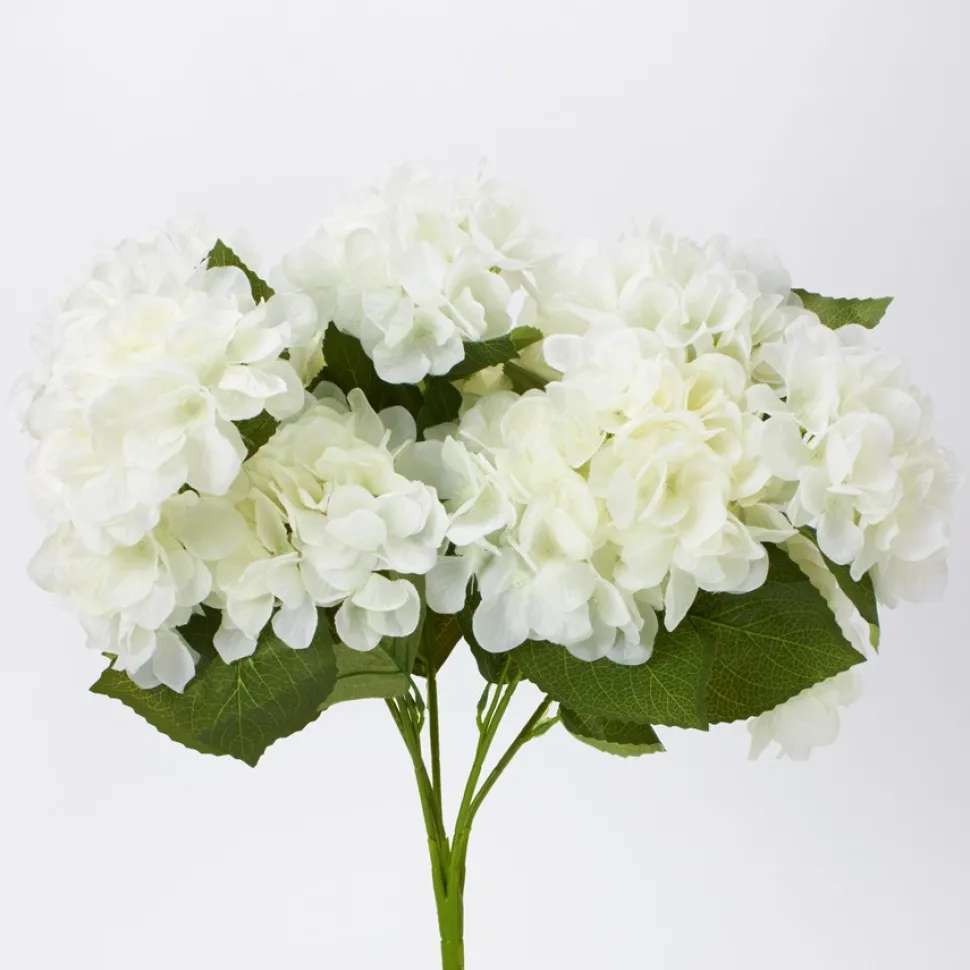 Decostar™ Artificial Hydrangea Bouquet 22" White