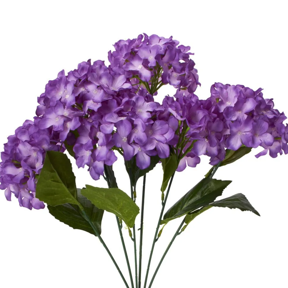 Decostar™ Artificial Hydrangea Bouquet 22½" Purple