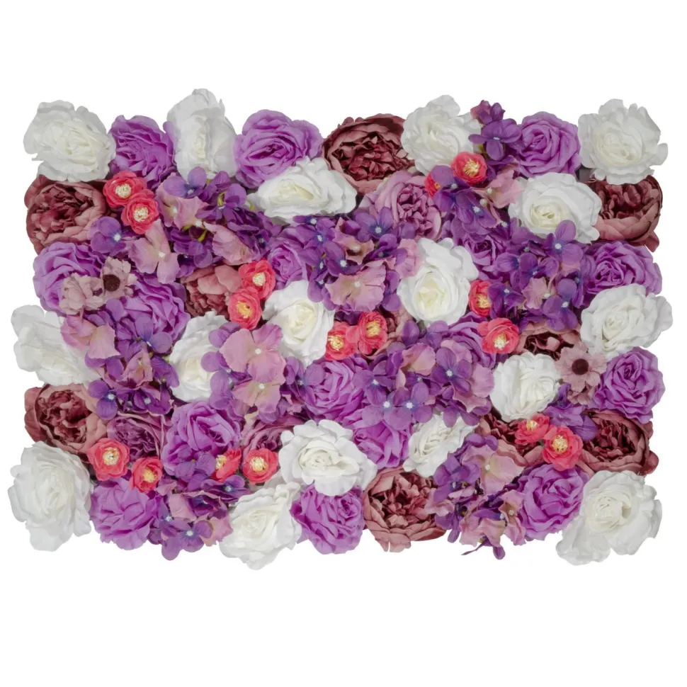 Decostar™ Artificial Mixed Rose Hydrangea Peony Flower Mat