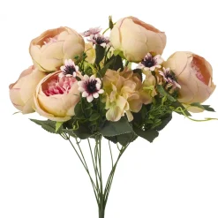 Decostar™ Artificial Peony And Hydrangea 20" - Blush