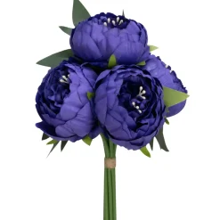 Decostar™ Artificial Peony Bouquet 10" - Purple