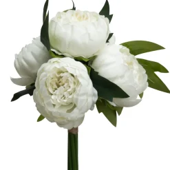 Decostar™ Artificial Peony Bouquet 10" - White