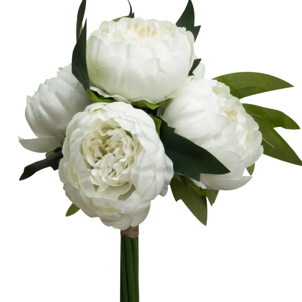 Decostar™ Artificial Peony Bouquet 10" - White