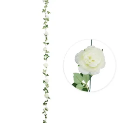Decostar™ Artificial Peony Flower Garland - White
