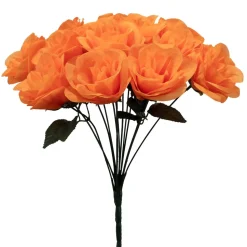 Decostar™ Artificial Rose Bouquet 12" - Orange