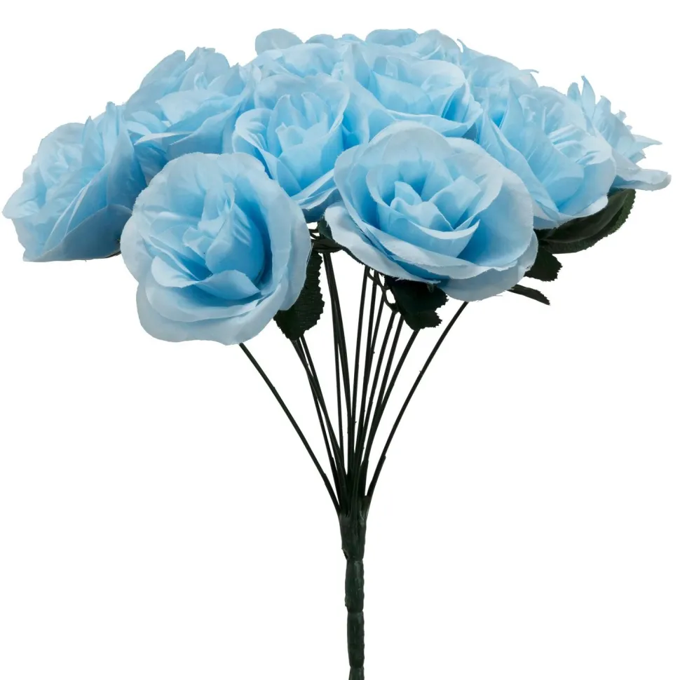Decostar™ Artificial Rose Bouquet 12" - Blue