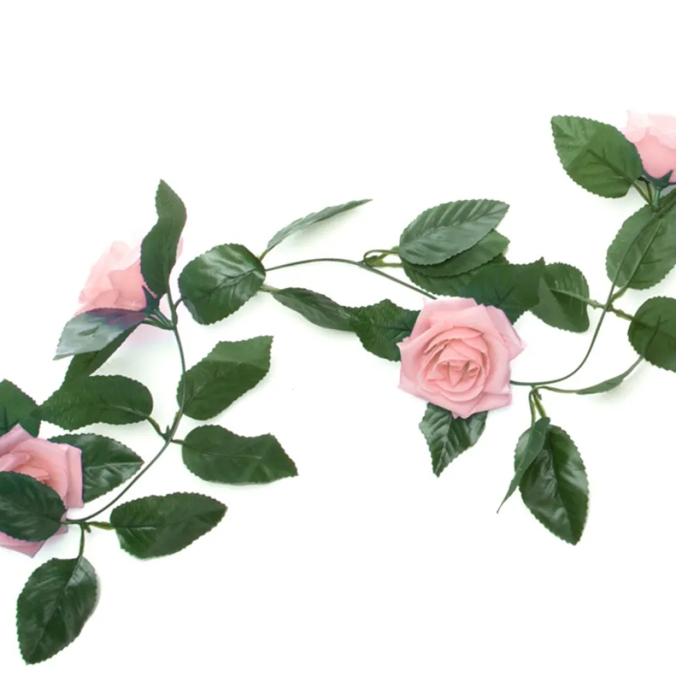 Decostar™ Artificial Rose Garland 78" Blush