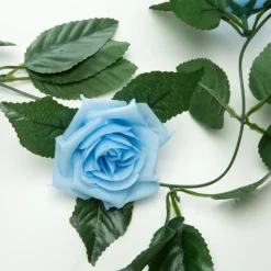 Decostar™ Artificial Rose Garland 78" Blue