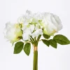 Decostar™ Artificial Rose & Hydrangea Bouquet 13 X 8" White