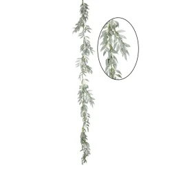 Decostar™ Artificial Weeping Willow Garland 72" - Frost Green