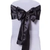 DecoStar™ Black Deco Satin Chair Sash - 8" x 108" - 10 PACK