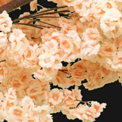 Decostar™ Blush Hydrangea Floral Partial Round Wedding Ceremony Arch - 8 Feet Tall