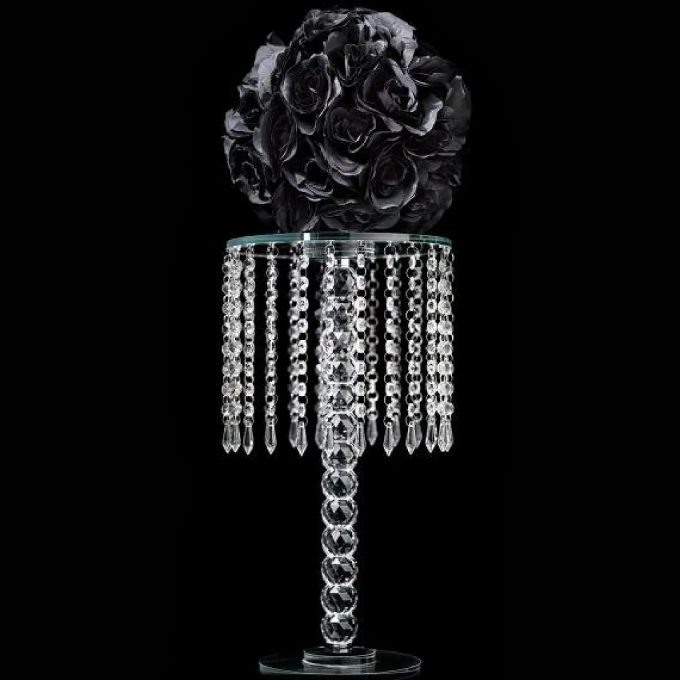 Decostar™ CHANDELIER REAL GLASS CRYSTAL CAKE STANDS CASCADING 18"