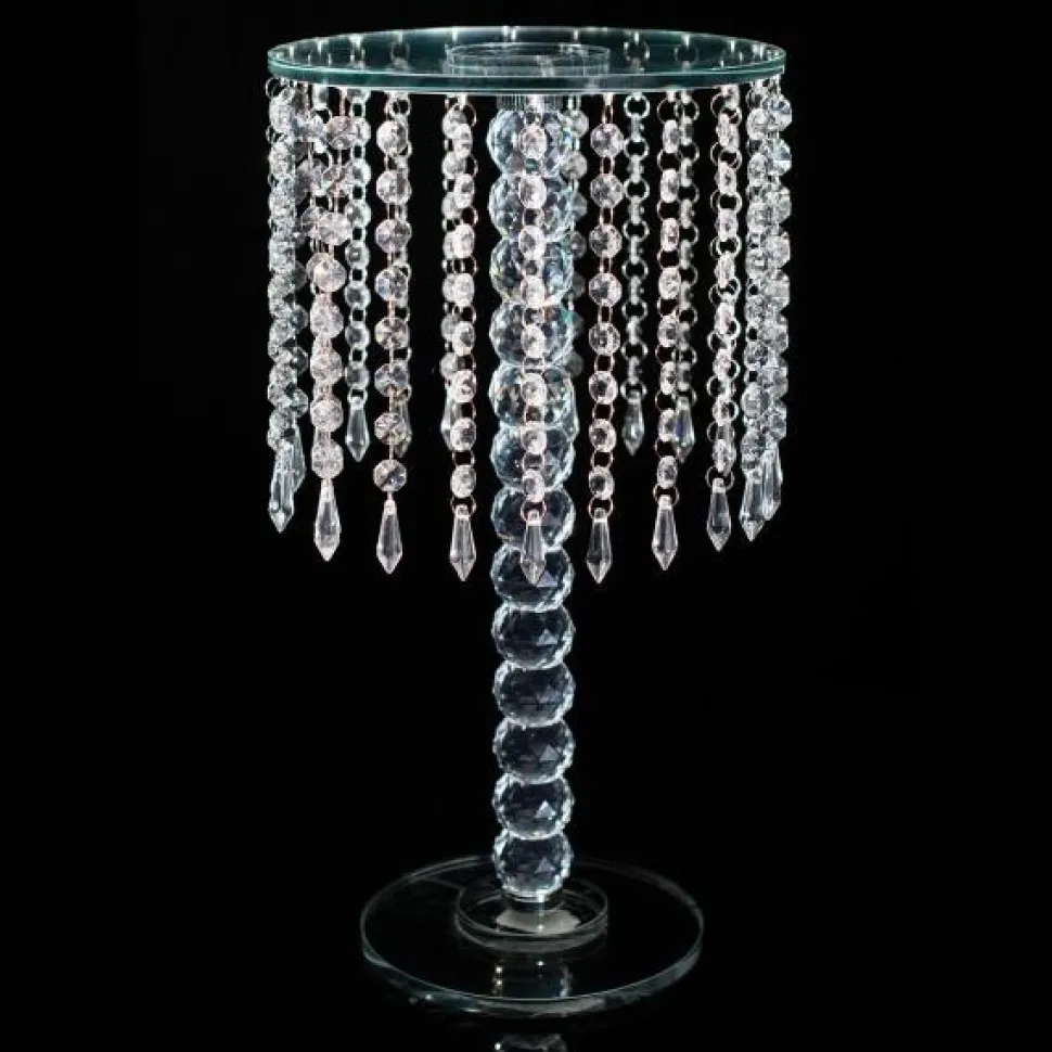 Decostar™ CHANDELIER REAL GLASS CRYSTAL CAKE STANDS CASCADING 18"