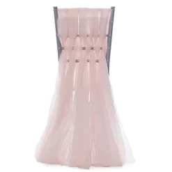 DecoStar™ 15" Chiavari Chair Accent 5 Piece Sheer Weave - Soft Pink/Blush