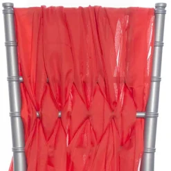 DecoStar™ 15" Chiavari Chair Accent 5 Piece Sheer Weave - Red