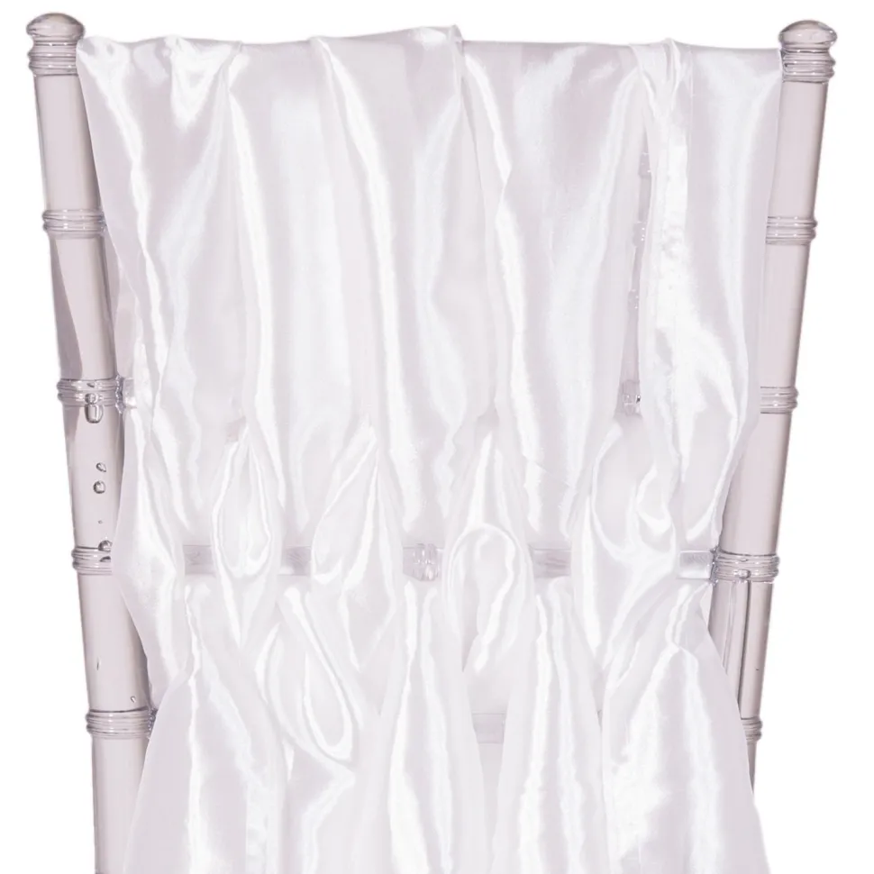 DecoStar™ 15" Chiavari Chair Accent 5 Piece Taffeta Weave - White
