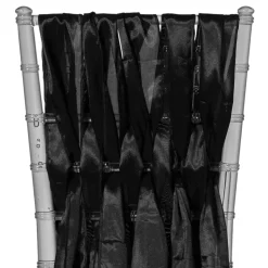 DecoStar™ 15" Chiavari Chair Accent 5 Piece Taffeta Weave - Black