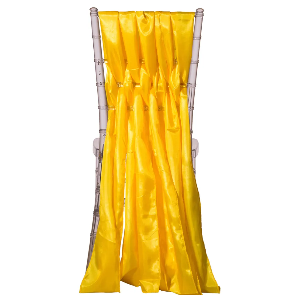 DecoStar™ 15" Chiavari Chair Accent 5 Piece Taffeta Weave - Sun Flower