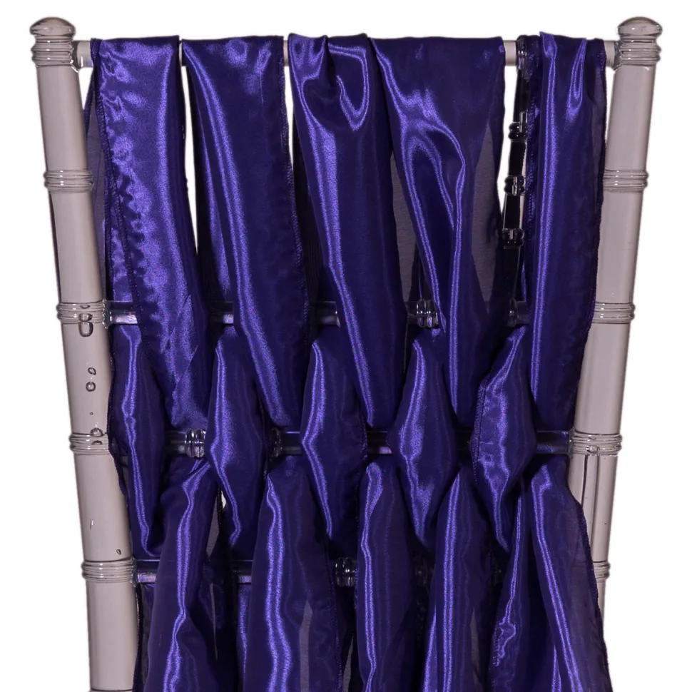 DecoStar™ 15" Chiavari Chair Accent 5 Piece Taffeta Weave - Purple