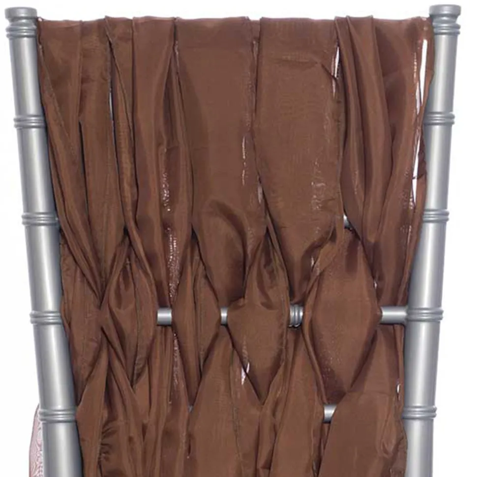 DecoStar™ 15" Chiavari Chair Accent 5 Piece Sheer Weave - Brown