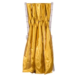 DecoStar™ 15" Chiavari Chair Accent 5 Piece Taffeta Weave - Gold