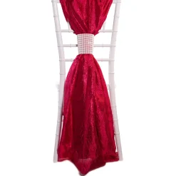 DecoStar™ Crushed Taffeta Single Piece Simple Back Chair Accent - Fuchsia
