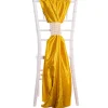 DecoStar™ Crushed Taffeta Single Piece Simple Back Chair Accent - Gold