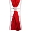 DecoStar™ Crushed Taffeta Single Piece Simple Back Chair Accent - Red