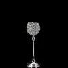 Decostar™ Crystal Ball Candle Holder Stand 13" - Silver