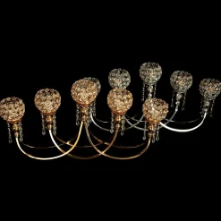 Decostar™ Crystal Bead Tabletop Low Candelabra 13¼" - Silver