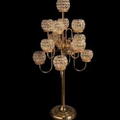 Decostar™ Crystal Candelabra Globe Seville 38" - Gold