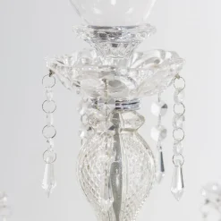 Decostar™ Crystal Candelabra 5 arm Glass Hurricane globes 44½
