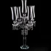 Decostar™ Crystal Candelabra 5 Arm w/ Glass Hurricane - 31 "