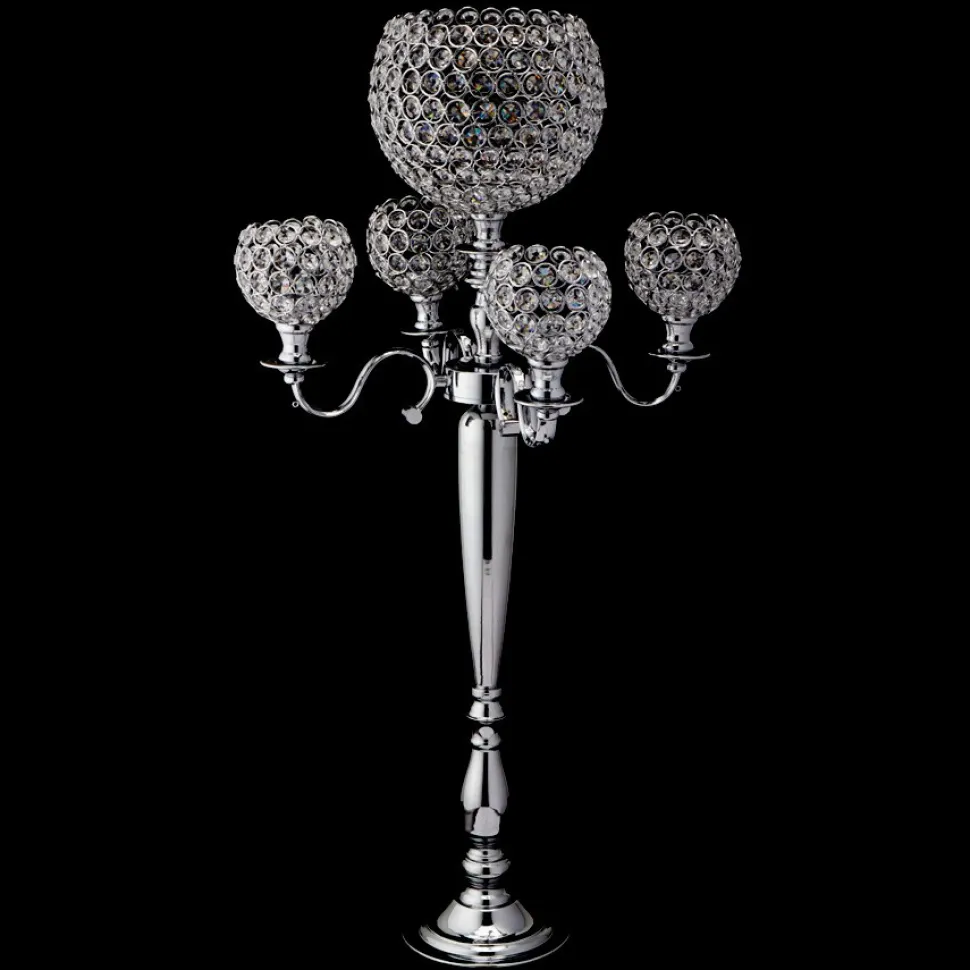 Decostar™ Crystal Candle holder - Silver