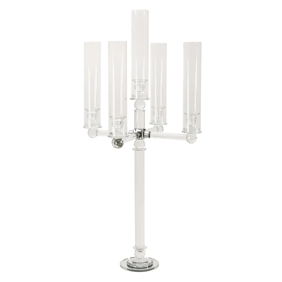 Decostar™ Crystal Five Arm Clear Candelabra 35½"