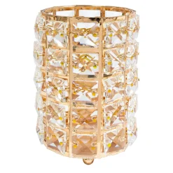 Decostar™ Crystal Gem Pillar Votive Candle Holder 5½" - Gold