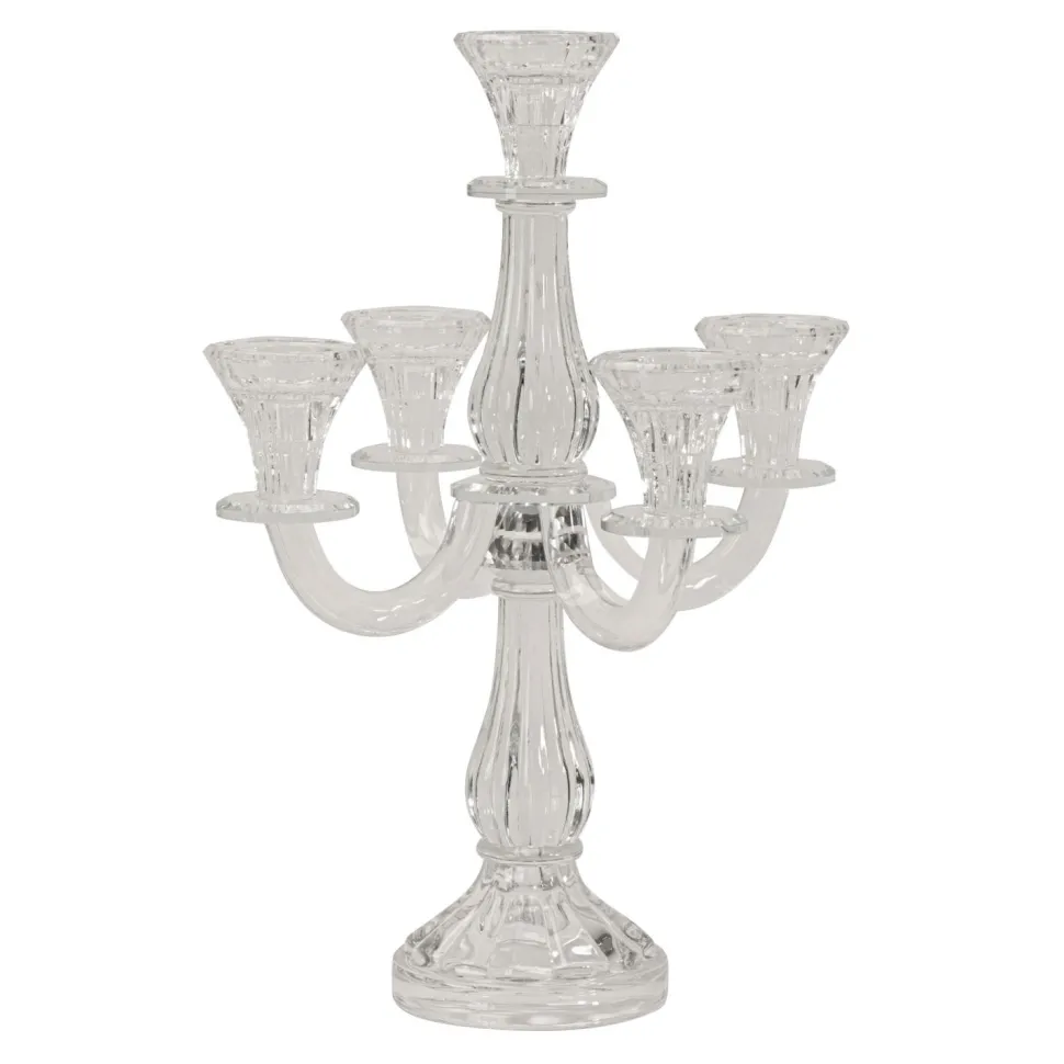 Decostar™ Crystal 5 Head Candle Holder Table Centerpiece 13¾"