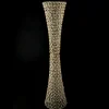 Decostar™ Crystal Hurricane Vase For Flowers 35 ½" - Gold