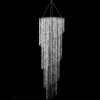 Decostar™ Crystal Iridescent Diamond Cut Bead, Spiral Chandelier 68"