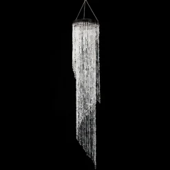 Decostar™ Crystal Iridescent Diamond Cut Beaded Spiral Chandelier 48"