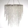 Decostar™ Crystal Iridescent Diamond Cut Chandelier Short Three Layered