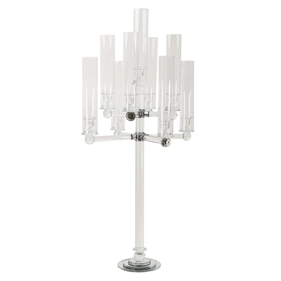 Decostar™ Crystal Nine Arm Clear Candelabra 42"