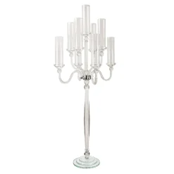 Decostar™ Crystal Nine Arm Clear Candelabra 56"